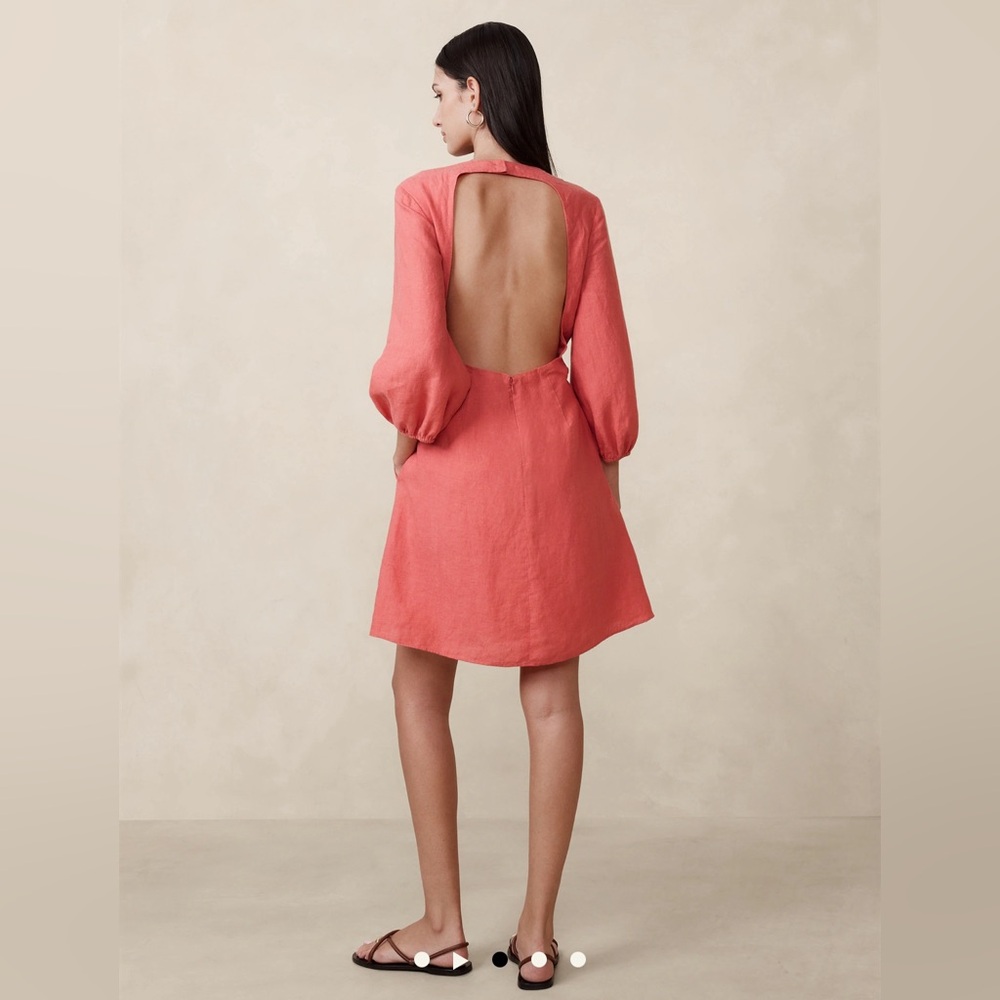 BANANA REPUBLIC Lisa Open Back Linen Dress